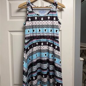 Disney Frozen Patterned Women’s Dress with Blue and Black Accents
